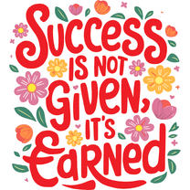 Not Given Success Quote Positive Life Motivation Inspiration Quotes Saying Colorful Wall Art Sticker Designs Vinyl Stickers For Home House Walls Rooms Windows Bedroom Decoration Size (18x20 inch)