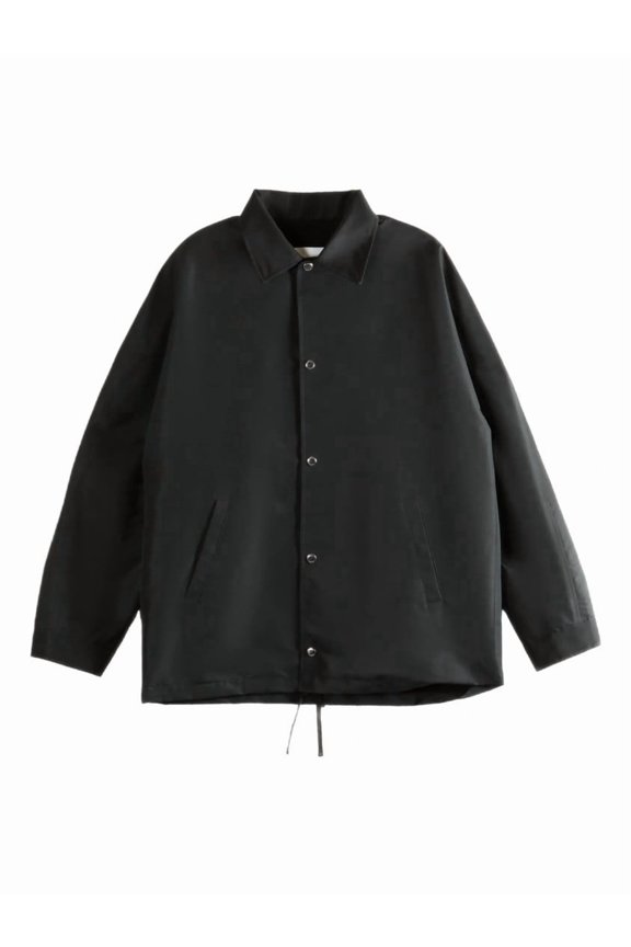 Black Coach Recycled Polyester Logo Jacket (Men's)