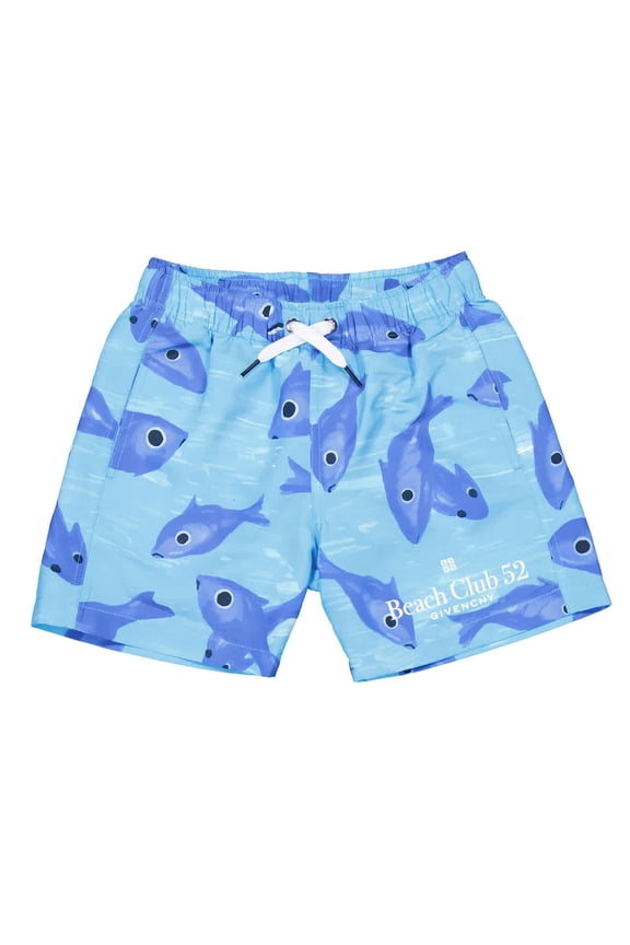 Boys Fish Print Swim Trunks, Size 8Y