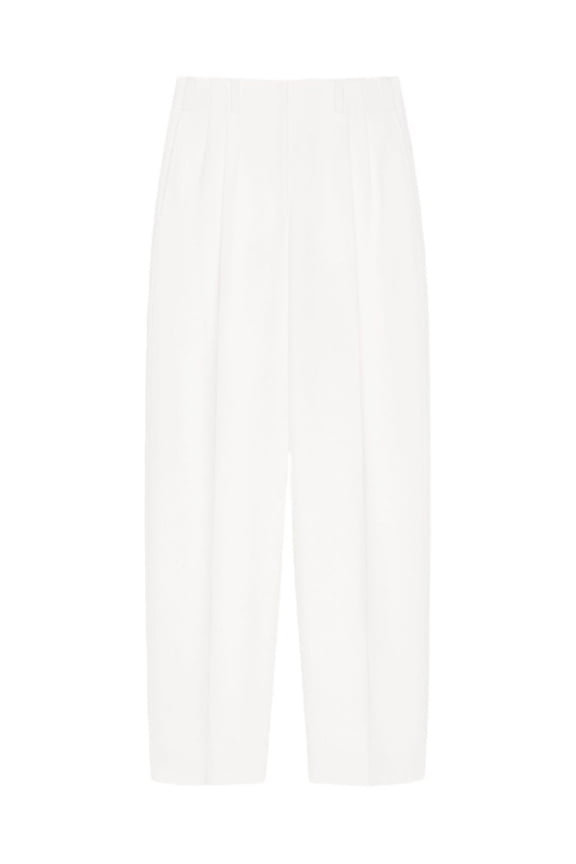 Double Pleat Pants In Wool (Women's)