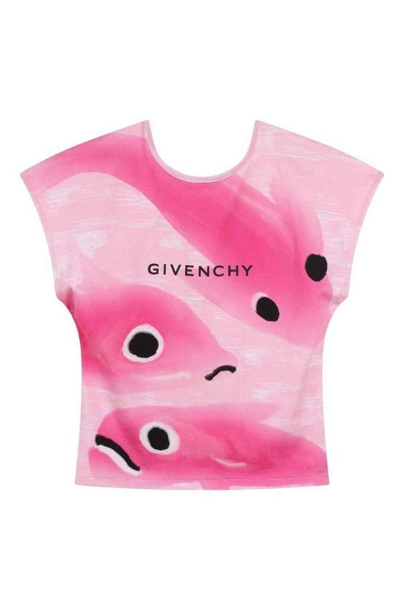 Girls Fish Print Cotton T-Shirt, Size 10Y