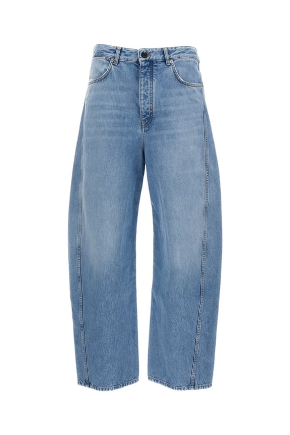 Light Blue Denim Jeans With Bias-Cut Seams (Men's)