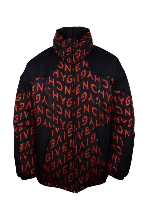 Reversible Red And Black Nylon Down Jacket (Men's)