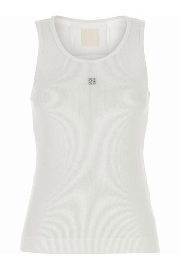 Ribbed White Fitted Top (Women's)