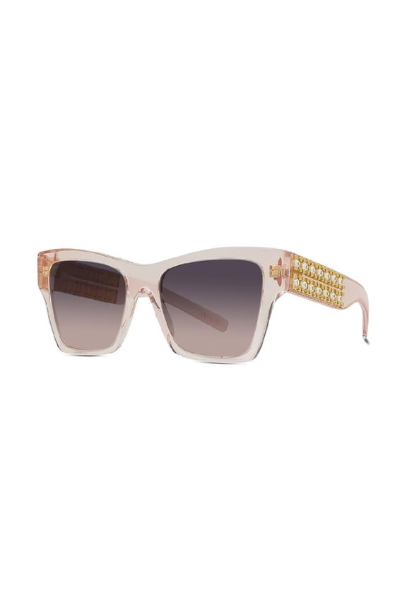 GV40076I 72B 54mm Square Sunglasses Unisex Transparent Pink