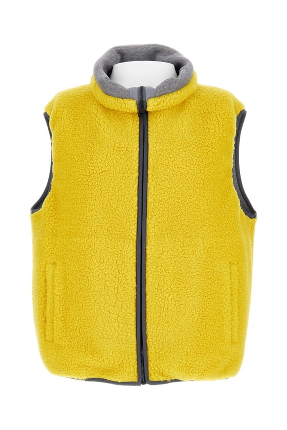 Textured Sleeveless Fleece Vest With Embossed Detailing (Men's)