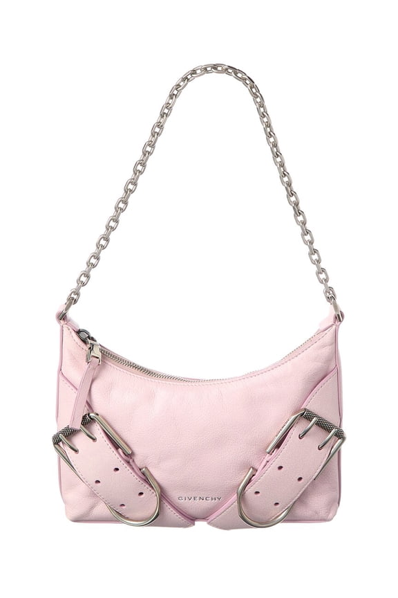 Voyou Leather Shoulder Bag, Pink