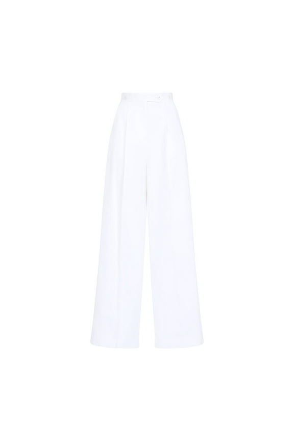 Tailored White Wide-Leg Trousers (Women's)