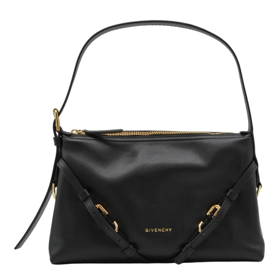 Givenchy Women's Structured Black Handbag With Gold-Tone Accents Black