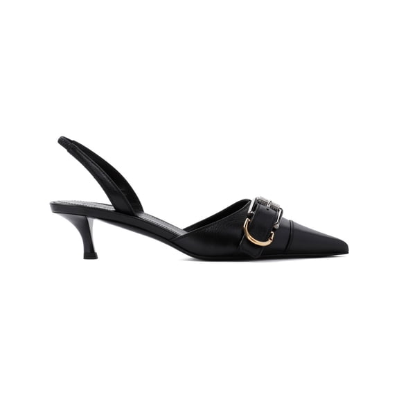 Givenchy Voyou 45Mm Slingback Black Bull Leather Sandals Black (Women's)