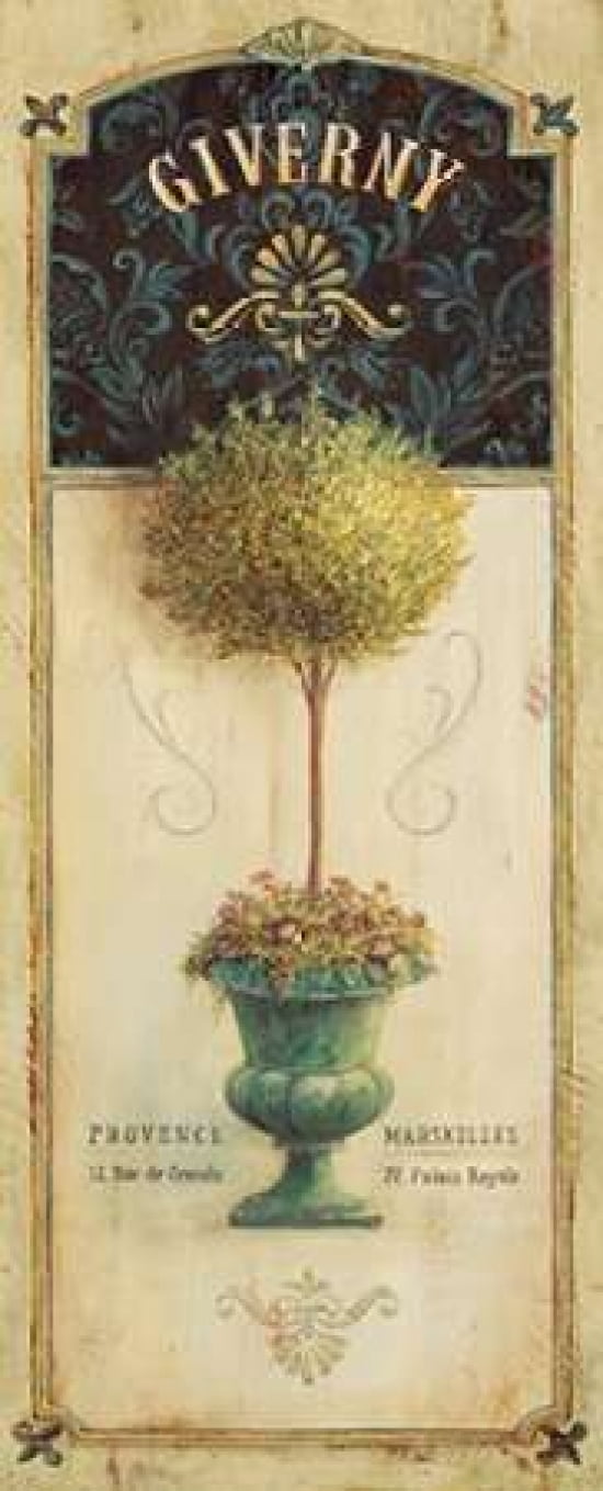 Giverny Topiary Canvas Art - Angela Staehling (10 x 20)