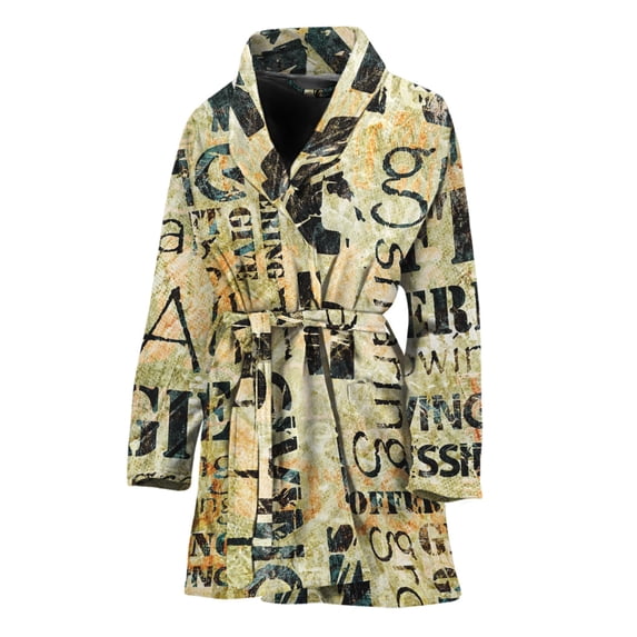 Giving And Tithing Religious Words Women Bathrobe One Size Univeral Fits, Jesus Christian Fashion Lightweight Plush Fleece Long Robe For Women