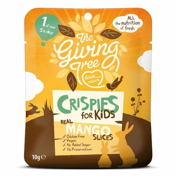 Giving Tree Freeze Dried Mango Crispies for Kids 10g, British Import (Pack of 2)