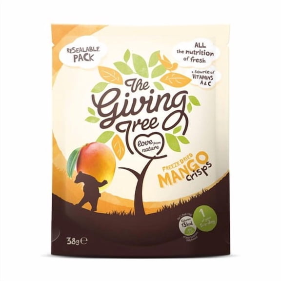 Giving Tree Freeze Dried Mango Crisps 38g, British Import (Pack of 2)