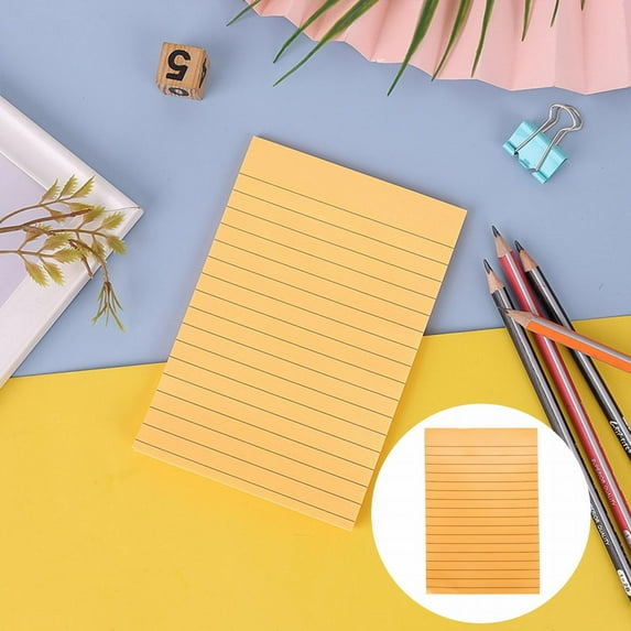 Giyblacko 1 Pads Lined Sticky Notes 4x6 Sticky Notes With Lines Self Stick Note Pads 8 Bright Multi Colors 50 Sheet/Pad