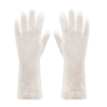 Giyblacko Aprons and oversleeve Long Rubber Warm Gloves Kitchen Dish Washing Cleaning Tool Hand Gloves Dishes Washing Gloves Latex Gauntlets