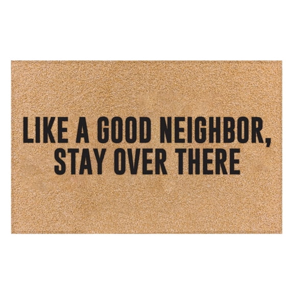 Giyblacko Area Rug Door Mats Funny Door Mat Non Slip Back Rubber Entry Way Doormat Outside Like A Good Neighbor Stay Over There Standard Outdoor Welcome Mat
