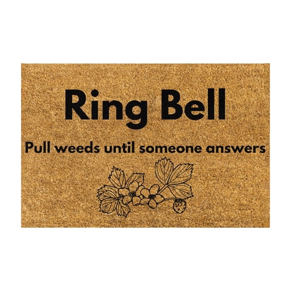 Giyblacko Area Rug Door Mats Ring Bell Pull Weeds Until Someone Answers Polyester Water Absorbing Mat Bathroom Door Non Slip Polyester Mat Wear Mat Water Absorption Bathroom 1PC