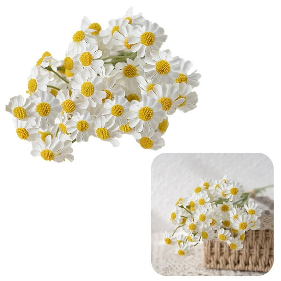 Giyblacko Artificial Daisy Flowers Bouquet Faux Silk Tiny Daisy Flowers For Home Garden Vase Decor