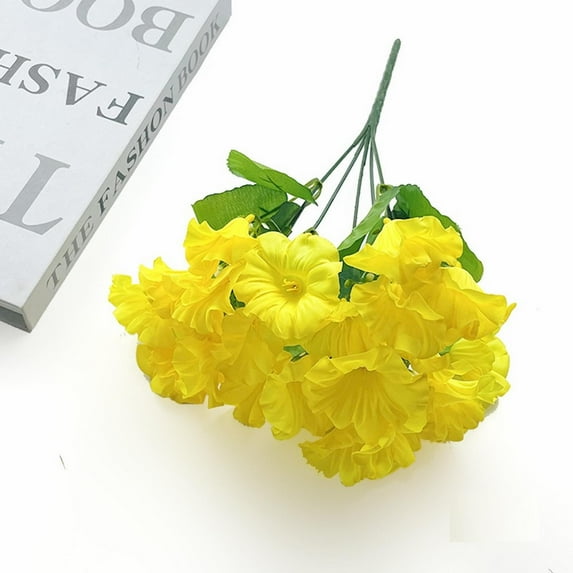 Giyblacko Artificial Flowers For Outdoors Morning Glory Flowers No Fade Faux Plastic Plants Outside Hanging Planter Home Wedding Garden Porch Window Box