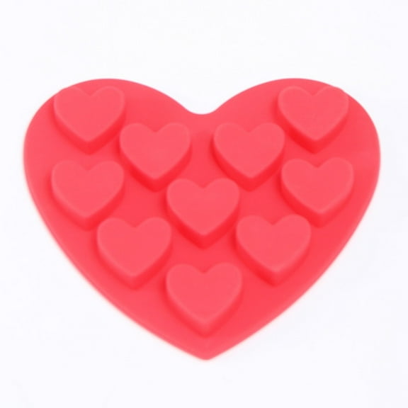 Giyblacko Baking Supplies Silicone Cake Moulds Heart Shaped Silicone Chocolate Molds Candy DIY Baking Trays 10 Cavity