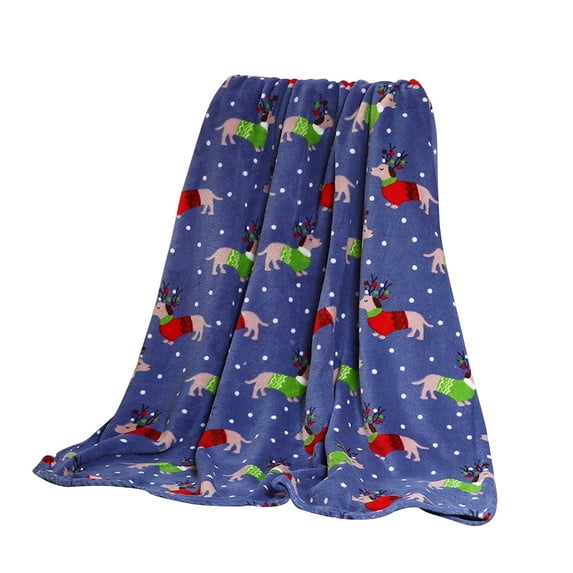 Giyblacko Blanket Cute Dachshunds Blanket Gift For Kids Adults Cartoon DachshundsDog Pattern Throw Blankets Ultra Soft Cozy Flannel Blanket Warm Plush Fuzzy Fleece Blanket