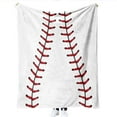 thumbnail image 1 of Giyblacko BlanketBaseball Blanket Gifts Flannel Sports Blankets Lightweight Fleece Soft Throw Blanket For Kids Couch And Bed, 1 of 8