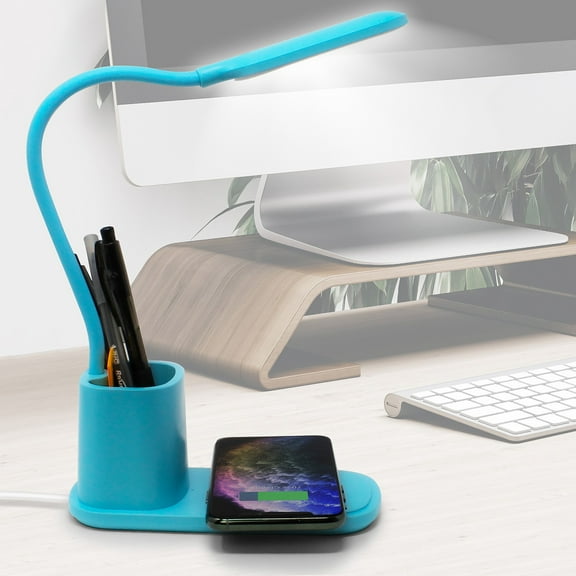 Giyblacko Book LightsLamp With Wireless Charging Pen Holder LED Indicator LED Desk Lamp With Wireless Charger & Organizer