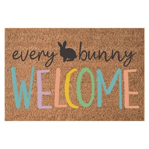 Giyblacko Carpet Door Mats Funny Easter Bunny Funny English Door Mat Anti Slip Dirty Door Rug Entrance Front Door Outdoor Entrance Porch Mat Anti Slip Polyester Easter Bunny Floor Ma