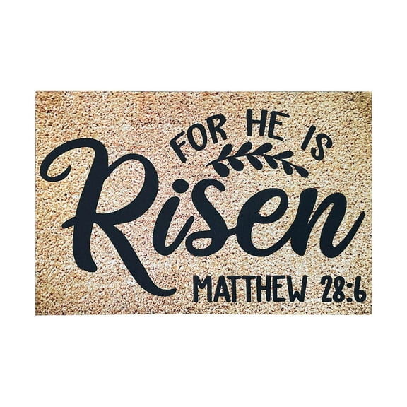 Giyblacko Carpet Door Mats He Is Easter Risen Mats Holiday Mats Welcome Door Mats Polyester Door Mats