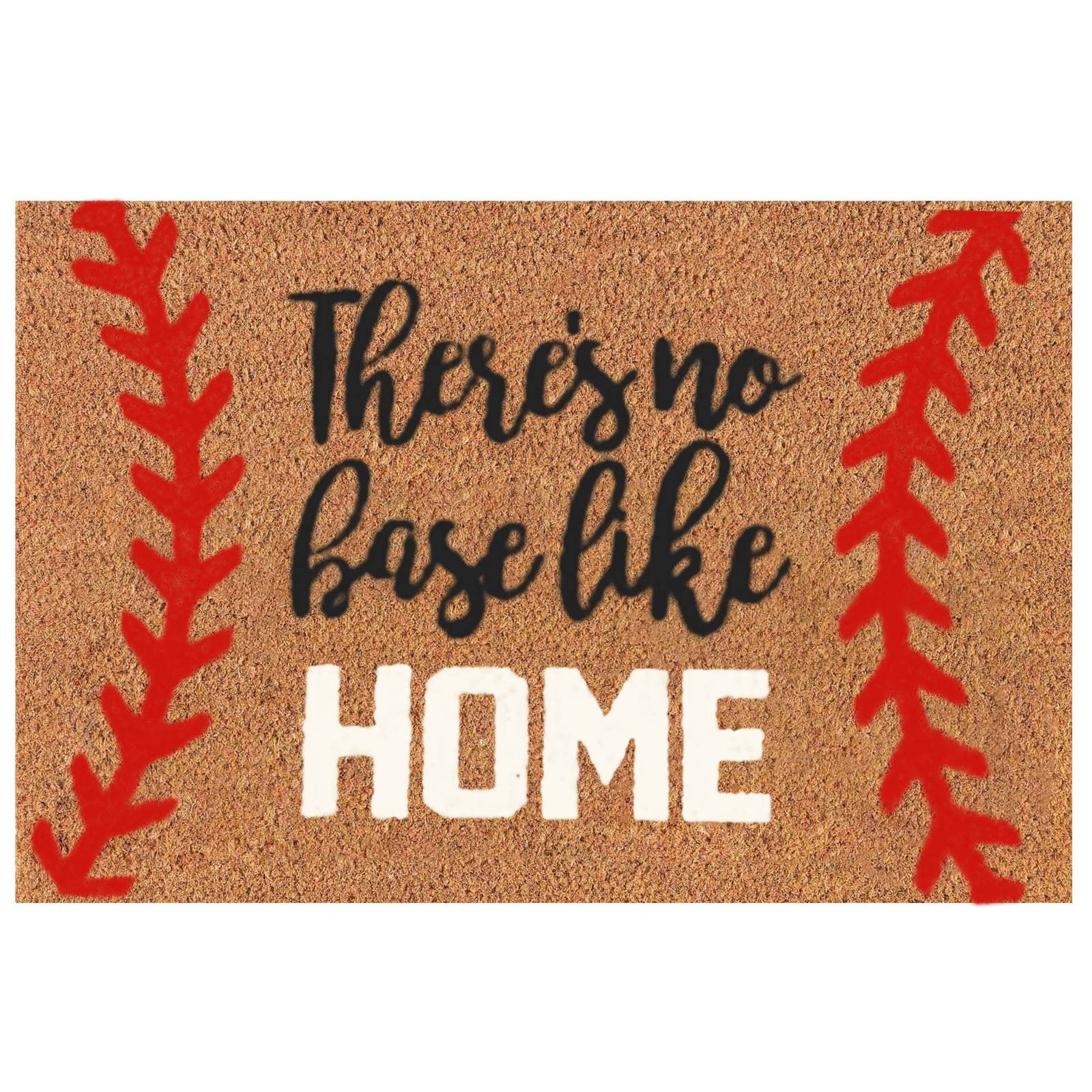 Baseball Print Pattern Floor Mat