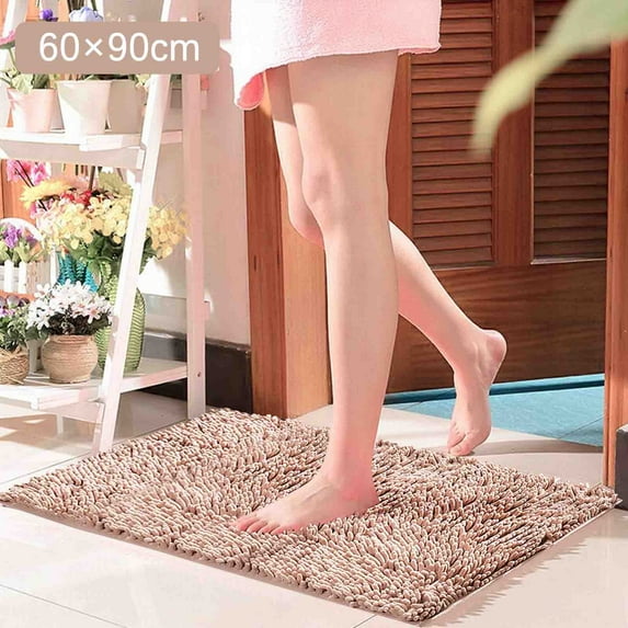 Giyblacko CarpetLight Colored Bathroom Carpet Absorbent Bathroom Mat Soft And Comfortable Furry Durable Thickened Bathroom Carpet Machine Washable Reusable