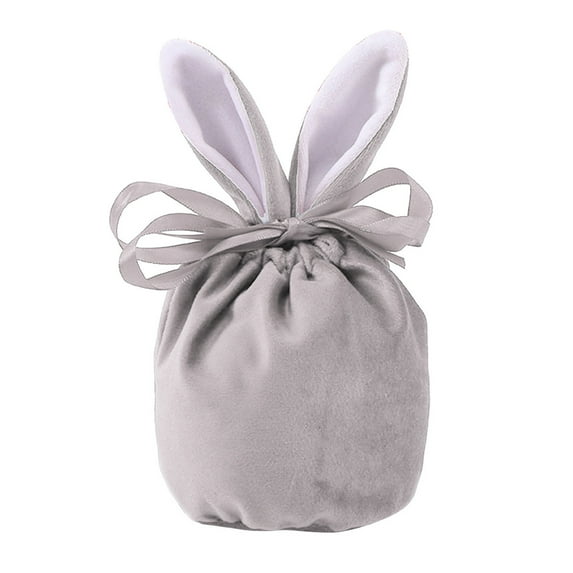 Giyblacko Celebrate Gift BagEaster Gifts Bags Easter Bunny Ear Drawstring Candy Bags Easter Bags Velvet Goodie Bags For Easter Party Favors