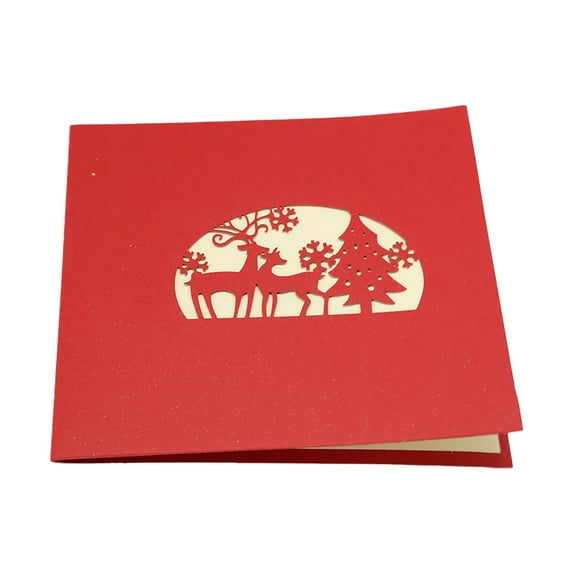 Giyblacko Christmas Decorations Christmas Greeting Cards Christmas Tree Three-Dimensional Greeting Card Diy Handmade 3d Paper Sculpture Postcard Christmas Card