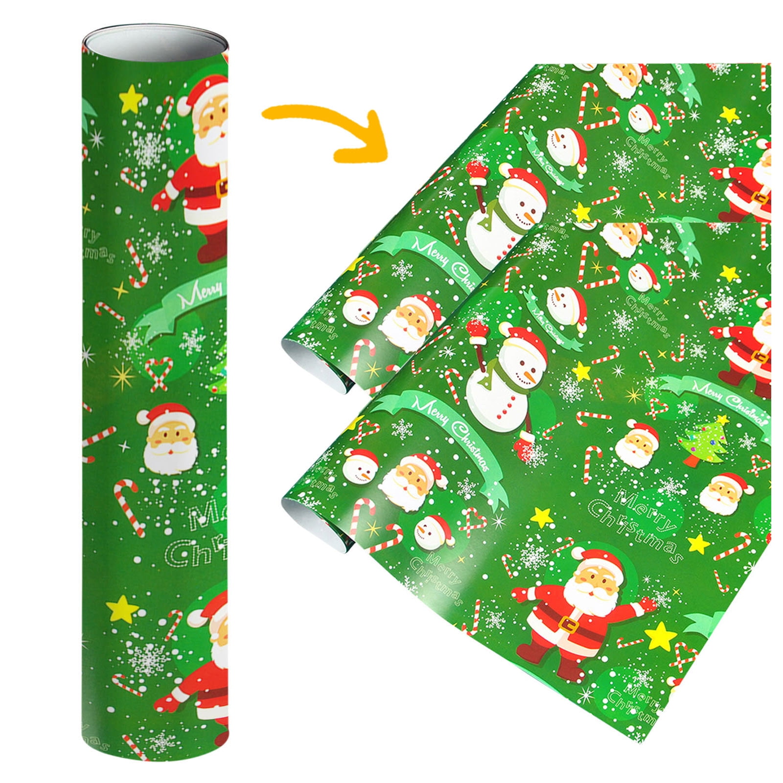 Giyblacko Christmas Gift Wrapping Paper 2PCs ( 75cmX51cm, 4.11 Square Feet)Singlesided
