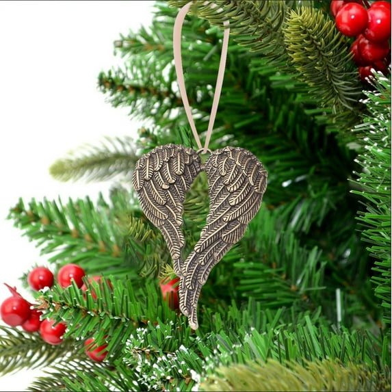 Clearance!Giyblacko Christmas Hanging Ornaments Part Of My Heart Is In Christmas Memorial Angel Wing Ornament Pendant Wing Memorial Ornament