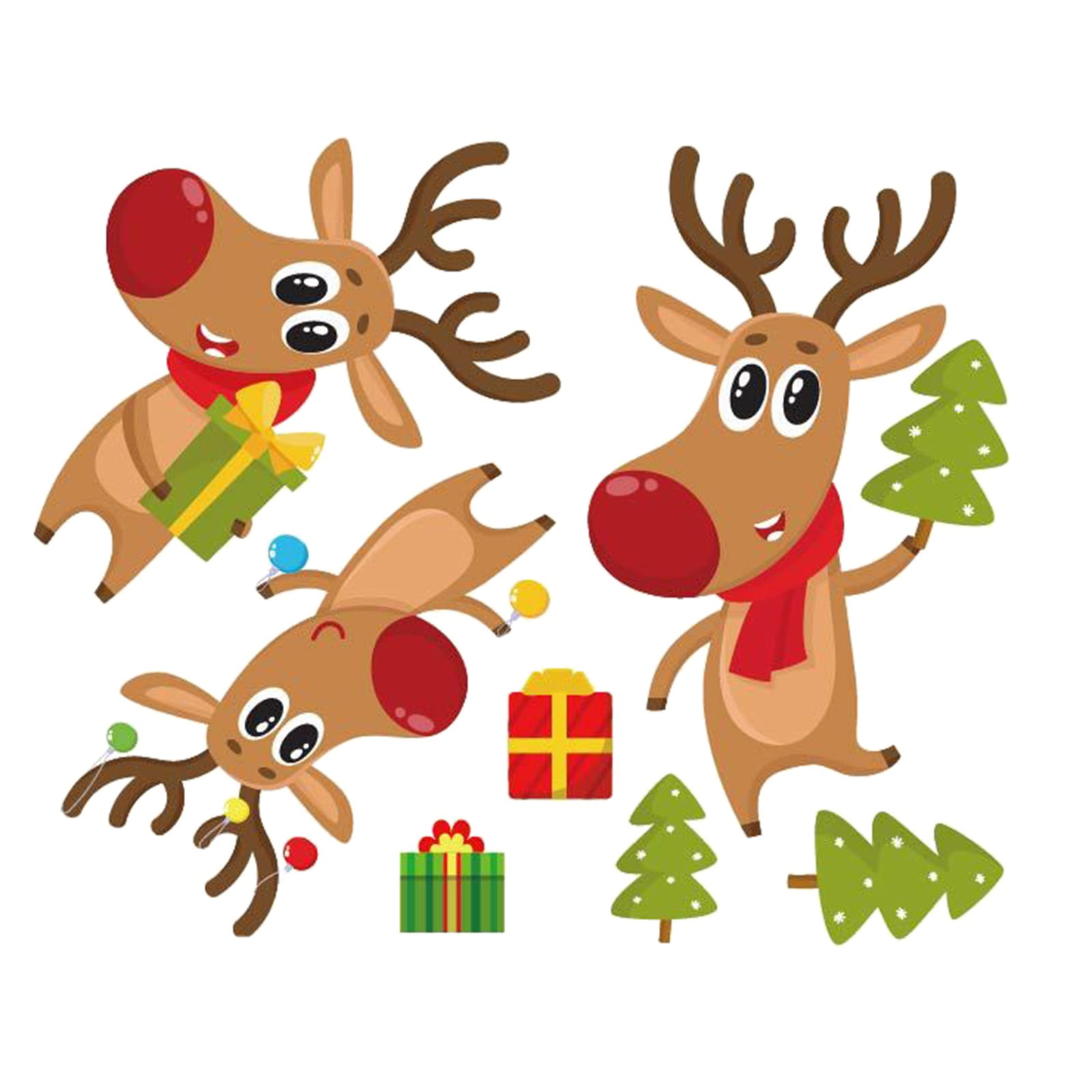 Giyblacko Christmas Stickers Christmas Window Decoration Stickers Glass ...
