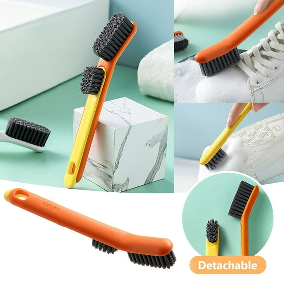 Giyblacko Other Cleaning SuppliesSoft Brush And Hard Brush Combination Shoe Brush Detachable Household Shoe Washing Brush Soft Hair Laundry Brush Small White Shoe Collar Cleaning Brush Plate Brush