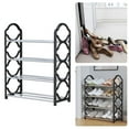 thumbnail image 1 of Giyblacko Clearance 4 Tier Stainless Steel Shoe Rack Easy To Install And Space Saving Shoes Organizer Standing Shoes Rack With Sturdy Frame Shoe Rack For Closet Entryway Bedroom Floor Outdoor, 1 of 9
