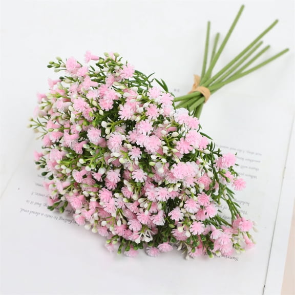 Giyblacko Artificial Ferns Fake Plants Artificial 7pcs Babys Breath Artificial Flowers For Decoration Gypsophila Bouquet For Flower Arrangement Light