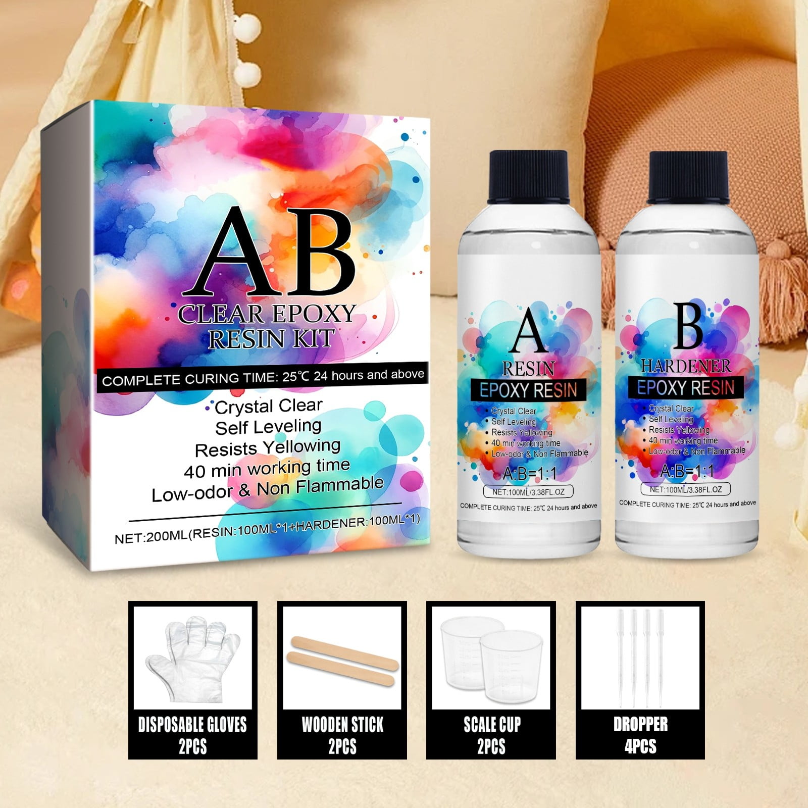 Giyblacko Clearance Clear Epoxy Resin Kit Epoxy Resin Kit Not Yellowing