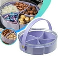 thumbnail image 1 of Giyblacko Divided Serving Tray With Lid And Handle Portable Snack Tray With Lid Snackle Box Charcuterie Container Snack Platters Organizer For Candy Fruits Snacks, 1 of 7