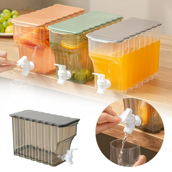 Clearance Storage Containers under $20,Drink Dispenser For Fridge Beverage Liquid Drink Container For Party 1 Gallon Cold Water Pitcher Lemonade Stand Juice Jug