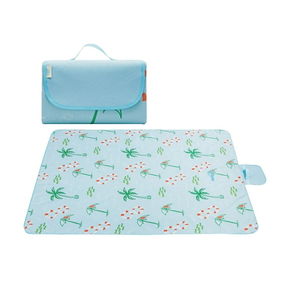 Giyblacko Cushion Outdoor & Picnic Blanket Extra Large Sand Proof And Portable Beach Mat For Camping Hiking Festivals 145x80cm