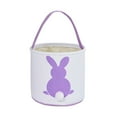 thumbnail image 1 of Giyblacko Easter Bunny Basket Bags Cute Animal Basket Holiday Rabbit Bunny Printed Canvas Gift Carry Candy Bag, 1 of 3