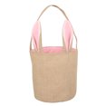thumbnail image 1 of Giyblacko Easter Bunny Basket Bags Jute Composite Round Bottom Portable Rabbit Easter Basket Portable Cloth Bag Rabbit Bag Cylinder Gift Tote Bag, 1 of 4
