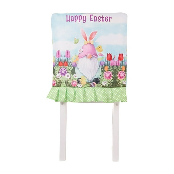 Giyblacko Easter Chair Cover Easter Dining Chair Covers Spring Watercolor Bunnies Stretch Washable Removable Dining Chair Slipcovers Protector Cover For Living Room Hotel Restaurant Banquet