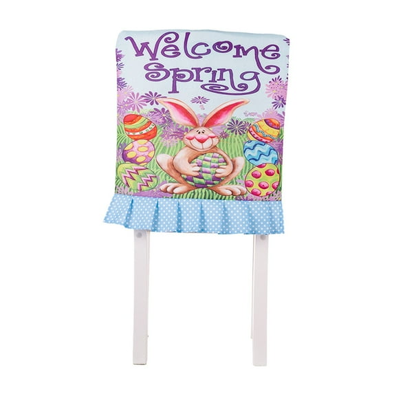 Giyblacko Easter Chair Cover Easter Dining Chair Covers Spring Watercolor Bunnies Stretch Washable Removable Dining Chair Slipcovers Protector Cover For Living Room Hotel Restaurant Banquet