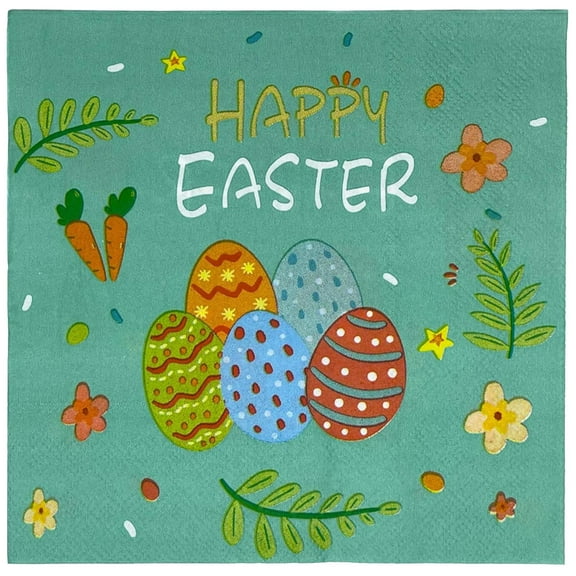 Giyblacko Easter Festival Party Supplies 20PCS Easter Party Egg Tissue Paper Table Decoration Egg Carrot Pattern Tissue Paper Party Paper