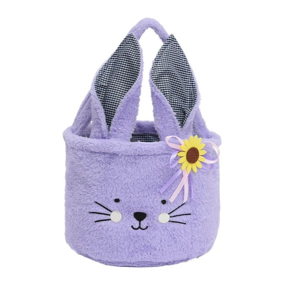 Giyblacko Easter Festival Party Supplies Portable Storage Bow Basket Basket Easter Rabbit Bucket Decoration Home Textile Storage